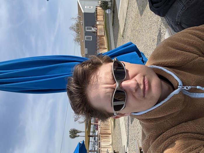 Donald Jewkes at the beach